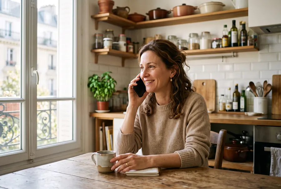 Cliente rassurée au téléphone après une intervention anti-nuisibles chez elle
